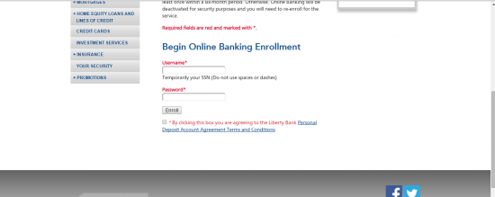 Enroll for Online Banking - Liberty Bank